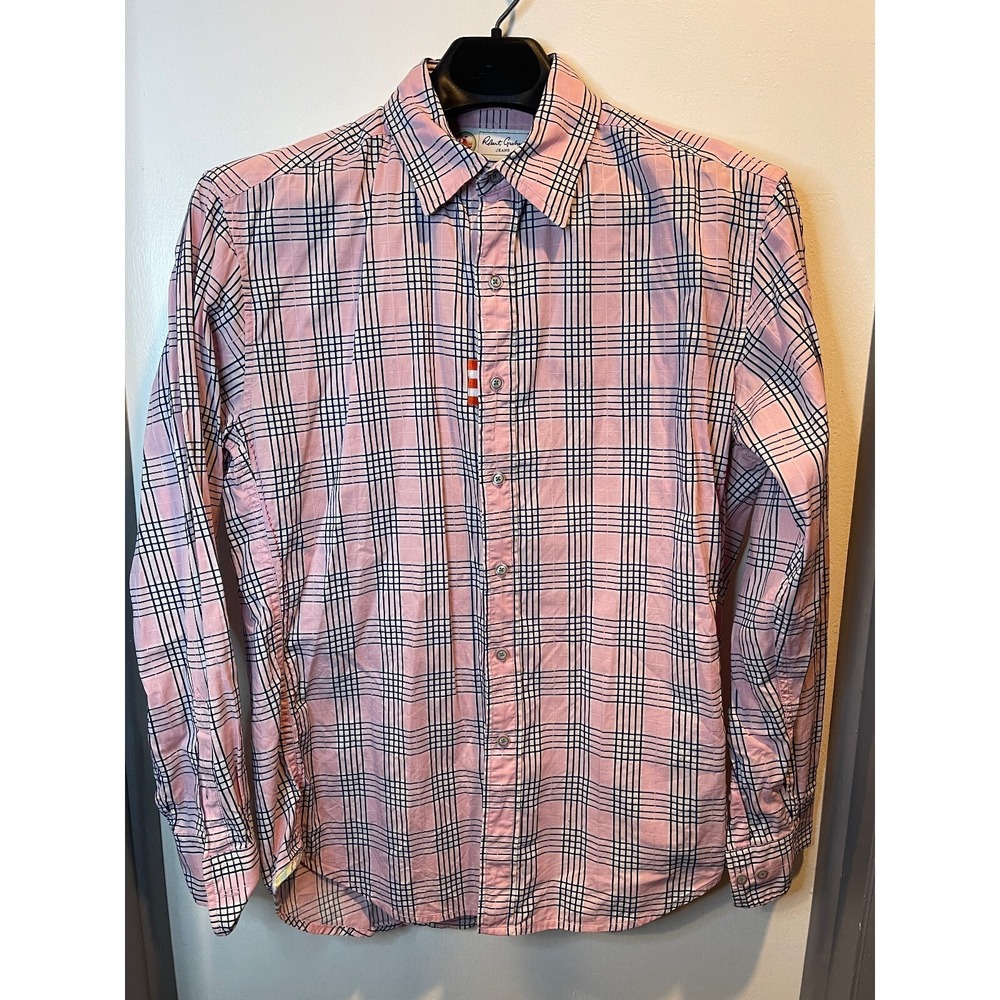 Robert Graham Mens Button Down Shirt Size L Pink RN# 81913